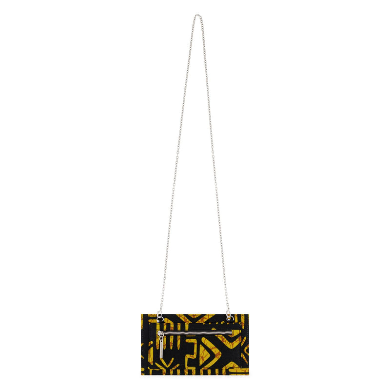 DEKA | Black & Yellow Ankara Wallet