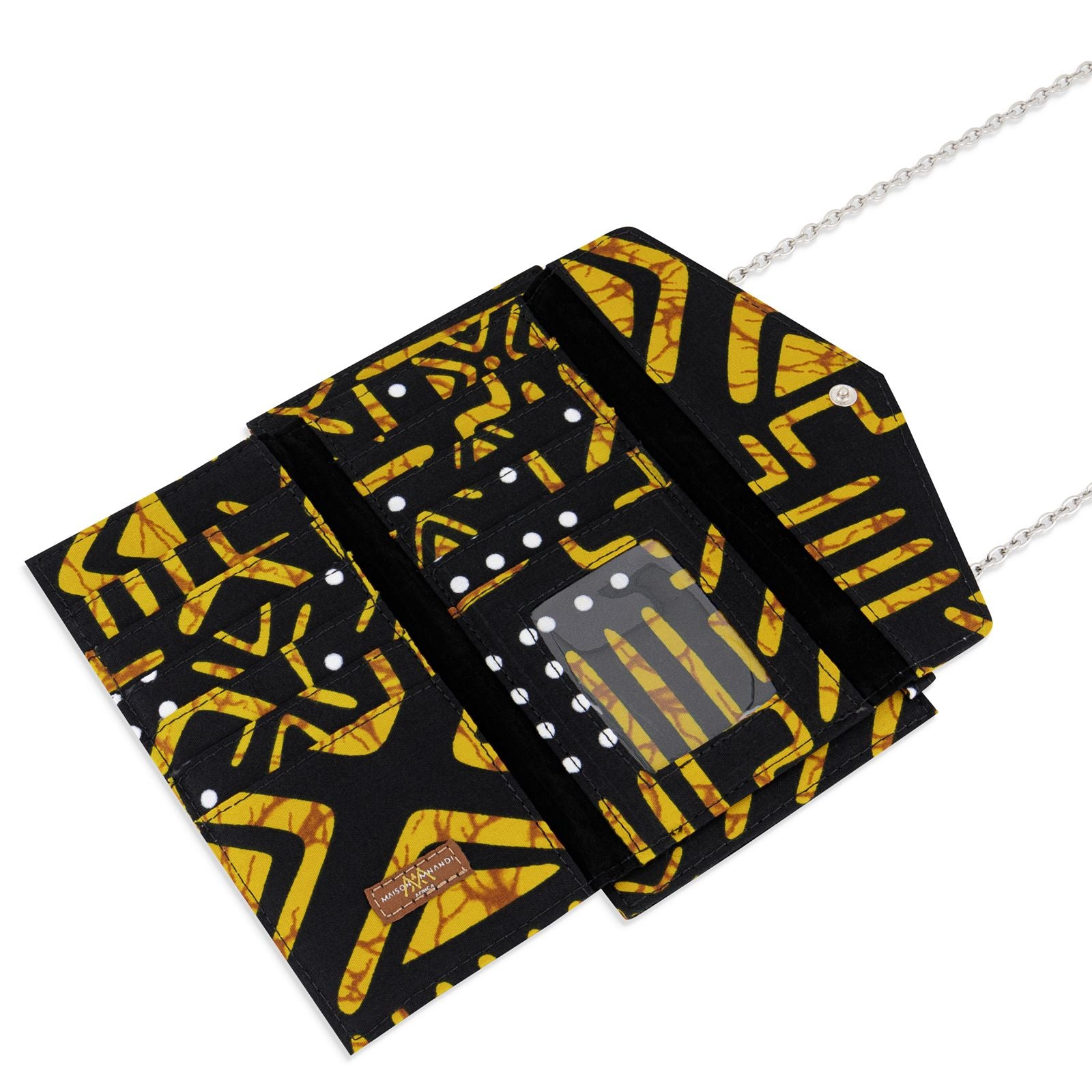 DEKA | Black & Yellow Ankara Wallet