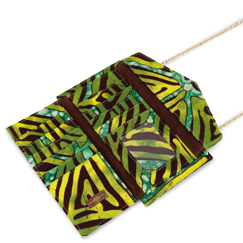 DEKA | Green Multicolour Ankara Wallet